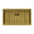 thumbnail image 6 of Ruvati 27in Polished Brass Matte Gold Workstation Undermount Kitchen Sink Single Bowl, 6 of 13