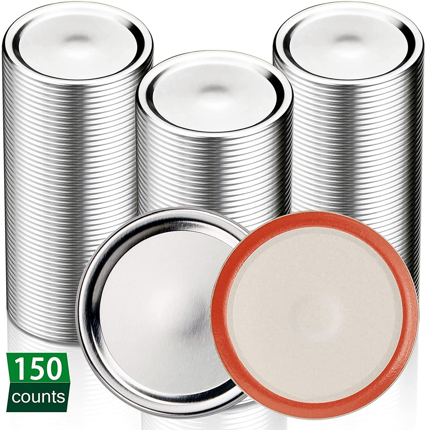 150 Counts 2.75inch Regular Mouth Jars Canning Lids for Mason Ball Canning Lids for Mason Jars Kerr Jars 