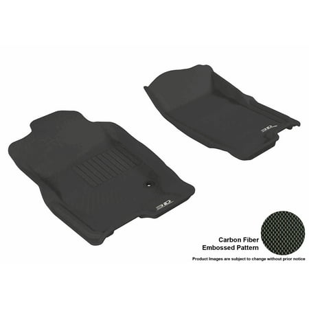 Ford Explorer Suv Carpet 3D MAXpider 2006-2010 Ford Explorer Front Row All Weather Floor Liners in Black with Carbon Fiber Look ()