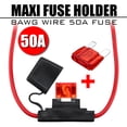 thumbnail image 1 of Waterproof Inline Blade Fuse Holder Premium Maxi Type 8AWG+ 2 x 50 AMP Fuses, 1 of 7