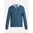 thumbnail image 5 of George Men's and Big & Tall Long-Sleeve Rugby Shirt, HS Dark Teal, 5 of 5