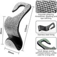 thumbnail image 3 of Car Seat Headrest Hooks, 4Pack S Type Bling Rhinestone Car Back Seat Holder, Universal Car Vehicle Hangers Organizer Accessories (Mix Color), 3 of 5