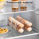 thumbnail image 3 of Organizador de huevos para refrigerador con diseño de estante rodante automático para almacenar huevos, 3 of 7