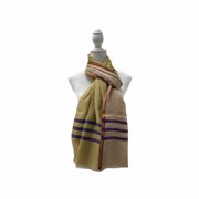 Two Toned And Striped Wool Scarf For Women Fun Casual Perfect For Social Events