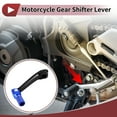thumbnail image 2 of Unique Bargains Folding Motorcycle Gear Shifter Lever for Honda CRF150F 2003-2017 Aluminum Alloy Pedal Shift Lever Arm Black Lever Blue Head with Silver Tone Ring, 2 of 6