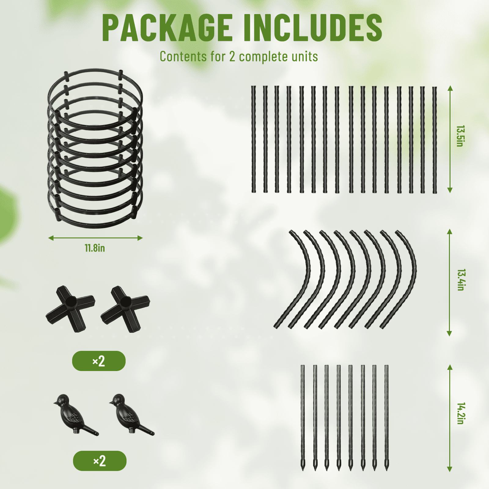 Garden Obelisk Trellis for Climbing Plants Outdoor,63in Tomato Cage, Rose, Flowers, Grape, Pea, Cucumber Trellis, Rustproof Plastic Coated Metal Plant Support Trellis for Potted Plants (2 Pack)