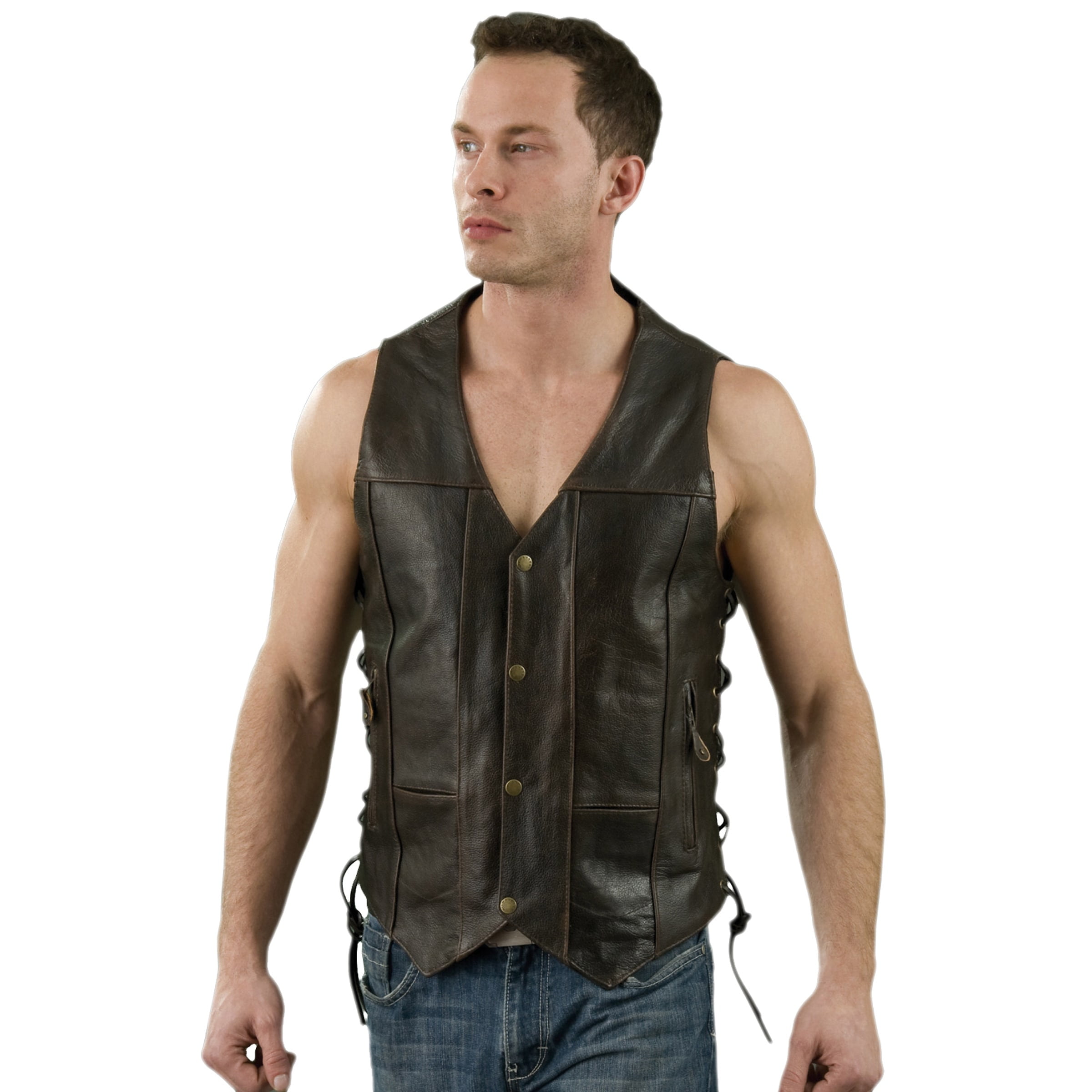 Retro Brown, Size 50 Milwaukee Mens Classic 4 10-Pocket Vest
