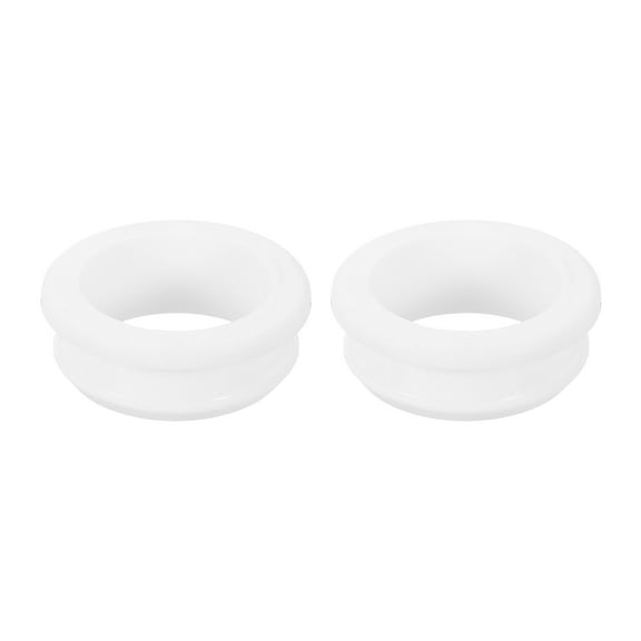 2 Pack Rubber Grommets Fit 1.44" (36.6mm) Hole Dia.0.59" (15mm) H 0.31"(8mm) ID Hole Top Hat Grommet Silicone Rubber Hole Plug Gasket, White