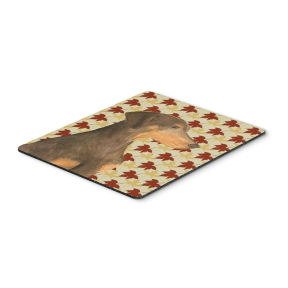 Carolines Treasures SS4377MP "Doberman Fall Leaves Portrait Mouse Pad Hot Pad or Trivet" Large multicolor