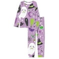 thumbnail image 4 of FKELYI Size XS Women Pajamas 2 PCS Cute Halloween Ghost Print Round Neck Sleepwear Pj Set Breathable Loungewear for Hoilday Party, 4 of 5