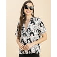 thumbnail image 5 of Moomaya Short Sleeves Notch Collar Rayon Shirt - Women's Trendy Printed Shirt, 5 of 9