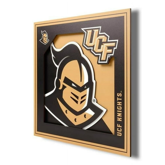YTF NCAA Central Florida Knights 3D Logo Series Wall Art 12X12