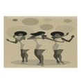 thumbnail image 1 of Retro Cutting Board, Singers Dancing Wild Style of Sixties, Decorative Tempered Glass Cutting and Serving Board, in 3 Sizes, by Ambesonne, 1 of 2