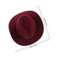 thumbnail image 2 of BESTYASH Sombrero Vaquero De Fieltro Para Mujer En Oscuro Con Estilo Occidental Y Protección Solar, 2 of 8