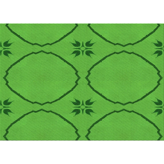 Ahgly Company Machine Washable Indoor Rectangle Transitional Lime Green Area Rugs, 8' x 10'