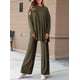 thumbnail image 5 of Conjuntos de Dos Piezas para Mujer, Camisetas de Larga A Juego, Pantalones Anchos y Chándales, Ropa de Otoño. Verde L, 5 of 10