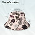 thumbnail image 3 of Honeii Retro Red Black Roses for Unisex Bucket Hat Waterproof Rain Hat Reversible Shiny Rave Bucket Hat for Concert Festival Boonie Cap, 3 of 6