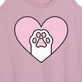 thumbnail image 3 of Instant Message - Cat Paw Heart - Women's Racerback Tank Top, 3 of 6