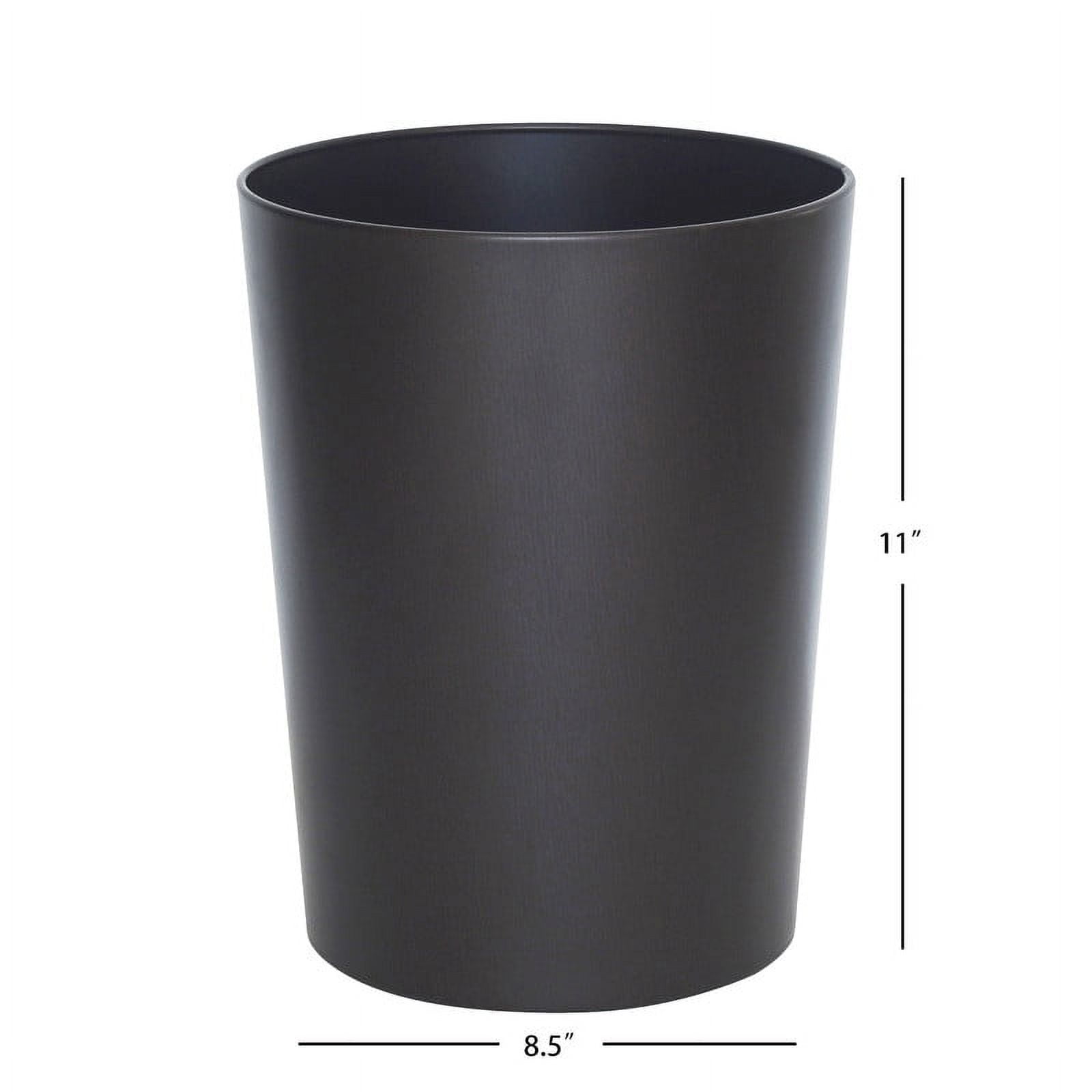 (2 pack) Bronze Metal Bathroom Wastebasket, Mainstays 2.2 gal