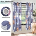 thumbnail image 3 of Yayeee Window Curtains Light Filtering 63"x42" Grommet Panel Pair Home Living Room Decor, Blue Cute Halloween, 3 of 7