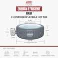 thumbnail image 2 of Coleman SaluSpa 4-6 Person AirJet Inflatable Hot Tub with EnergySense Cover, Grey, 77"x28", 2 of 13