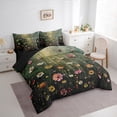 thumbnail image 3 of Homewish Kawaii Vintage Flowers 7-Piece Twin Bedding Sets For Boys Girls,Colorful Floral Blossoms Bedding Comforter Set,Abstract Watercolor Art Breathable Sheet Sets,Luxury Bedroom Decor,Reversible, 3 of 8