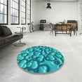 thumbnail image 4 of Ahgly Company Tapis d'Intérieur Lavables en Machine Rectangle Transitionnel Vert Cyan Foncé, 5' x 7', 4 of 7