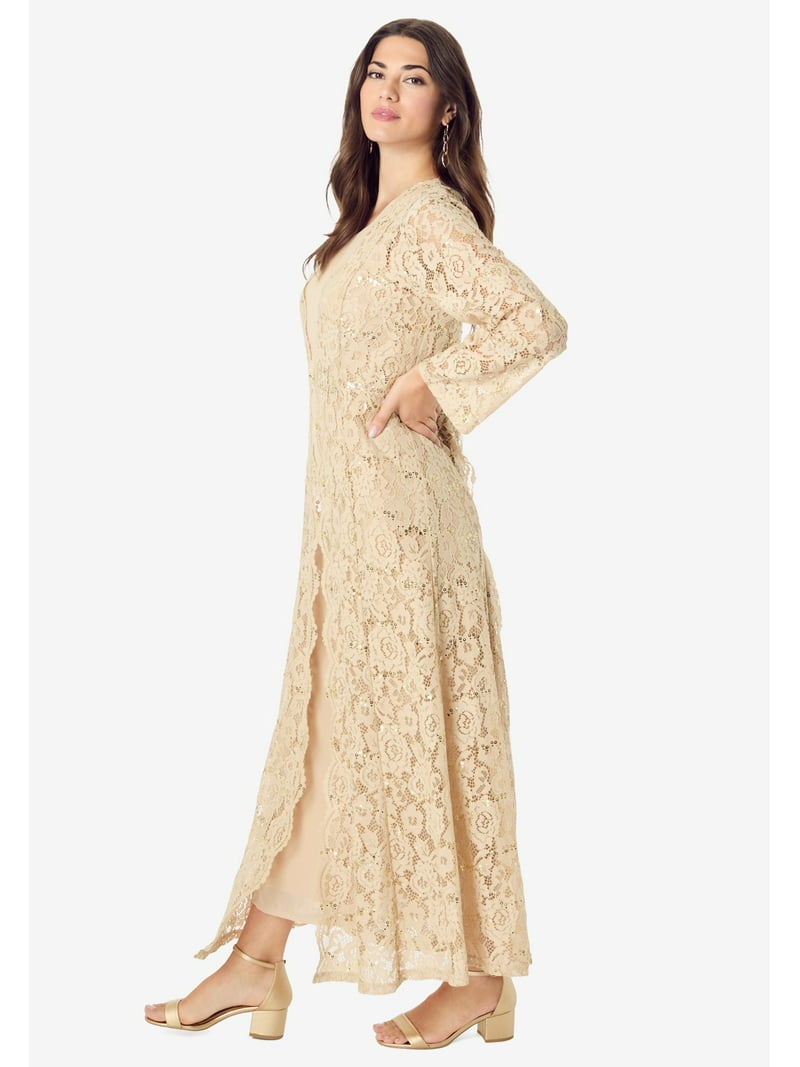 long lace mother of the bride dresses Elegant A-line Lace Long-Sleeve Mother-the-bride Dress main image 0