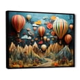 thumbnail image 2 of Designart Ballon à Air Chaud Surdimensionné Décor d'Art Mural Encadré, Ballon à Air Chaud Encadré art Mural, composition Colorée de Ballon à Air Chaud, Multi-Couleur Moderne Noir Encadré art Mural, 32 X 24 Pouces Cadre Noir, 2 of 5