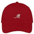 thumbnail image 1 of Trendy Apparel Shop Letter M Small Script Font Embroidered Adjustable Cotton Cap, 1 of 2