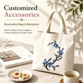 thumbnail image 4 of 2pcs Cherry Blossom Iron On Patches, Artrylin Embroidered Flower Applique Patches for Jackets, Backpacks, Jeans, Dresses, Hats & DIY Clothing Repair and Decoration (Blue), 4 of 4