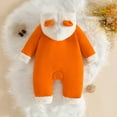 thumbnail image 5 of Busydd Baby Girl Romper 0-9 Months Winter Warm Fleece Rompers Fashion Cute Long Sleeve Hooded Newborn Baby Boy Clothes, 5 of 9