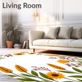 thumbnail image 2 of ODIKA 5x7 Machine Washable Non-Slip Area Rug, Prairie Wildflower Meadow Harvest Festival Entrance with Floral Sprays Ultra Soft Rug, None, 513131, 2 of 7