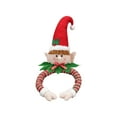 thumbnail image 2 of Christmas Tree Topper Set Under 5 ! Yannianjz Holiday Star Santa Claus Elf Snowman Hanging Ornament for Christmas Window Decor Festive Topper for Indoor Tree Decoration, 2 of 6