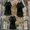 thumbnail image 3 of WASFDN Ladies Medieval Dress with Trumpet Sleeves,Traditional Irish Dress,Ladies Renaissance Cosplay Costume,Halloween Carnival Party Costume,XL, 3 of 8
