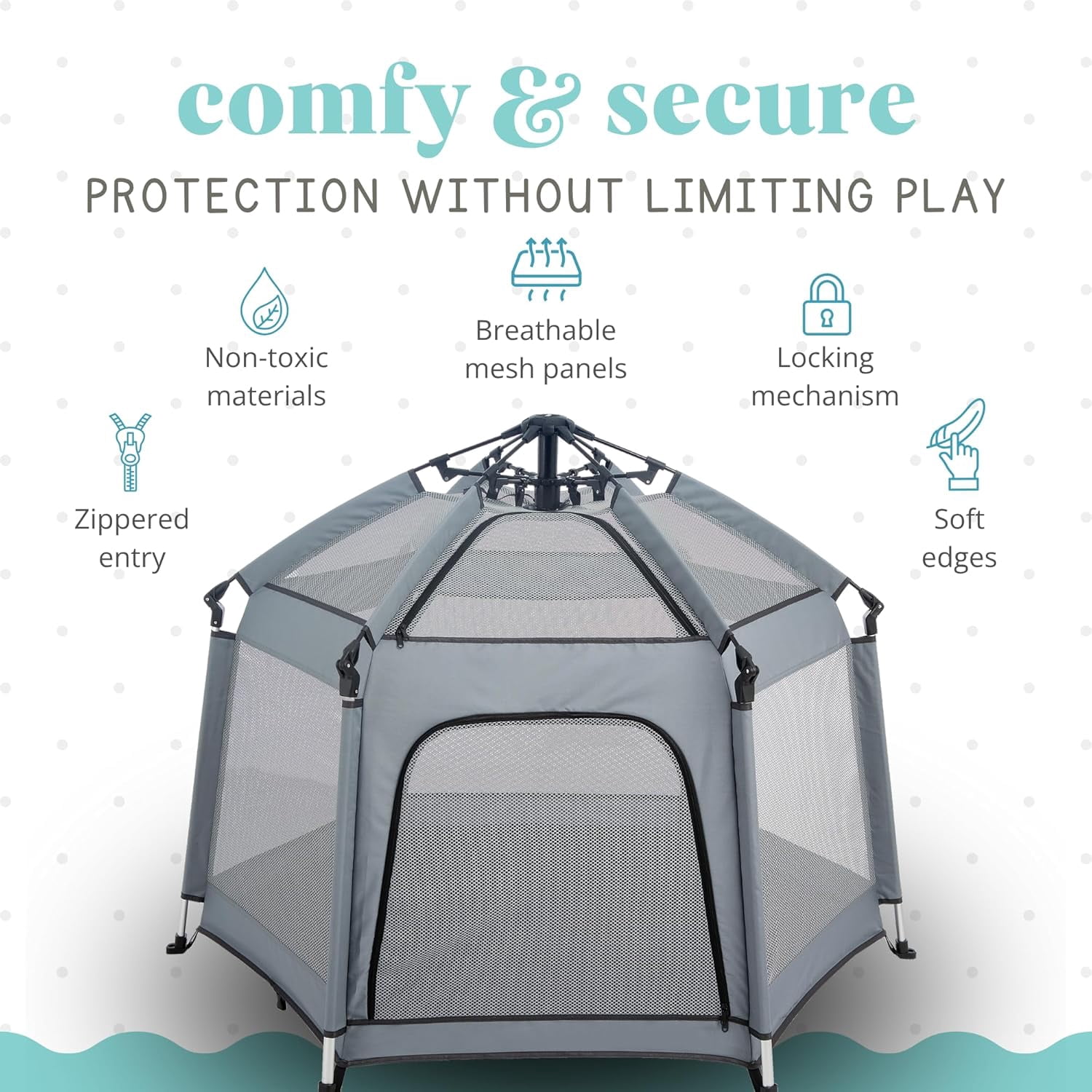 Indoor & Outdoor  Playpen with Canopy |  Beach Tent, Foldable, Lightweight, Travel Bag, & Mosquito Net |   Pack and  Tent []