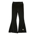 thumbnail image 3 of XXWXYD Girls Rib‑Knit Flare Pants, Elastic‑High‑Waist Bell‑Bottom Trousers With Heart Embroidery, Stretchy Knit Bottoms For Kids Casual Daily Dressing, 3 of 7