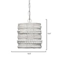 thumbnail image 3 of Jamie Young Co Strand Wood Beaded Pendant White, 3 of 5