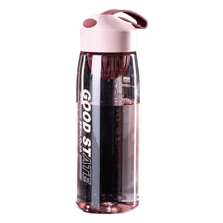 

Meizhencang 480ml/550ml Water Bottle Screw Cover Large Capacity Plastic Sturdy Reminder Drink Flask for Home