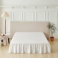 thumbnail image 4 of Bed Skirt Full Size Ruffled Bed Skirt with Split Corners, Full Bed Skirts 22 Inch Drop with Platform, White, 22'' Full, 4 of 7