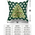 thumbnail image 6 of Christmas Pillow Covers 18x18 Inch Set of 2, Xmas Tree Green Red Colored Polka Dots Decorative Throw Pillow Cases Cushion Covers Winter Themed Holiday Decoration Gift Farmhouse Sofa Couch Bed Decor, 6 of 6