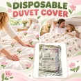 thumbnail image 2 of 4-Piece Disposable Travel Bedding Set, Non-Woven Breathable Waterproof Dustproof Full Bedding Kit, Portable Disposable Bed Linen for Hotel, Hospital and Trip.D, 2 of 6