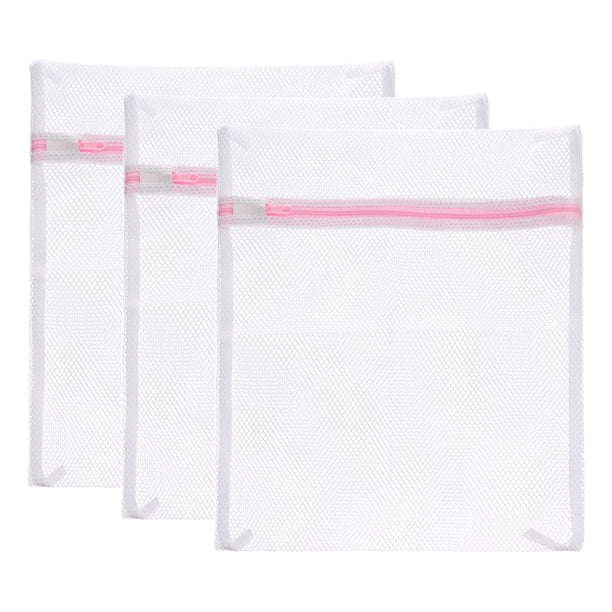 Bolsas de Lavandería de Malla Unique Bargains 3uds 11.8'x15.7' Rosa