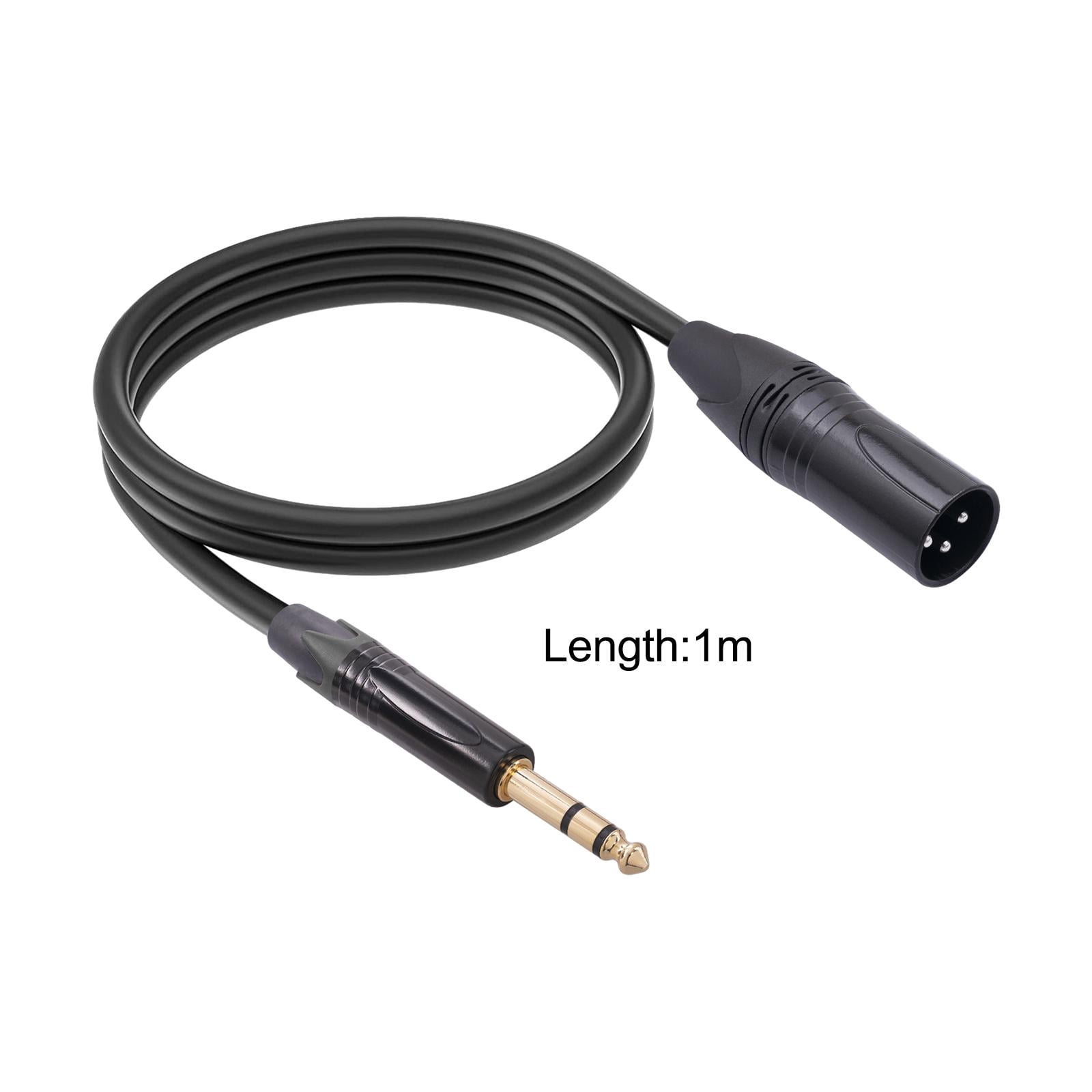 Rushawy 6.35 to XLR Audio Cable 6.35mm TRS Stereo Jack Mic AUX Cord Digital Cameras 6.35 1M
