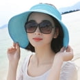 thumbnail image 5 of Travelwant Women's Summer Foldable Wide Brim Beach Hats Straw Sun Visor Hats, 5 of 7