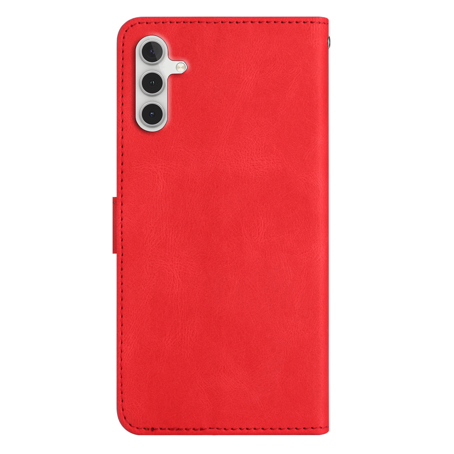 Tarise Galaxy A14 5G Flip Wallet Phone Case, PU Leather Kickstand Wrist Strap Card Holders Photo Slots Shockproof TPU Inner Shell Magnetic Solid Color Case Cover for Samsung Galaxy A14 5G 6.8", Red - image 5 of 10