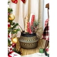thumbnail image 2 of LE TAUCI Plant Basket, 7.8 Inch Black Triangle Woven Seagrass Belly Planter Baskets, 2 of 8