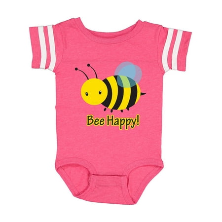 

Inktastic Bee Happy! Gift Baby Boy or Baby Girl Bodysuit