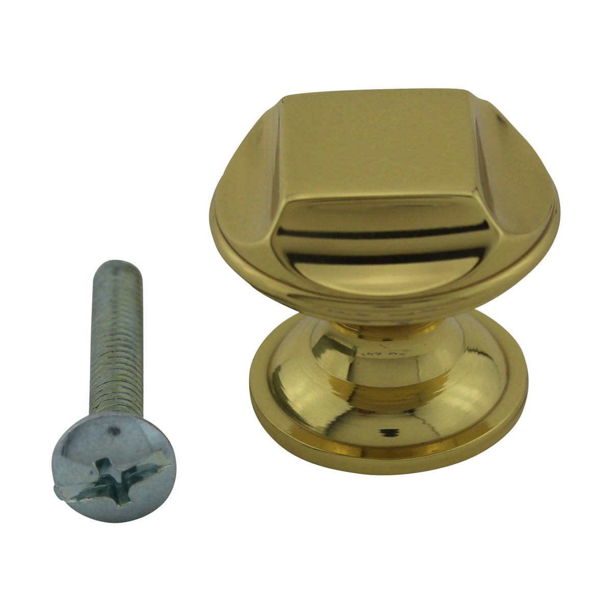 6 Kitchen Cabinet Knob Bright Cast Brass 1" Dia X 7/8" Proj |Renovator's Supply