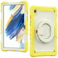 thumbnail image 3 of Samsung Galaxy Tab A8 10.5 inch Case 2022,Full Body Protective Case with Tempered Glass Film 360° Rotatable Kickstand Handle Stand Kid Proof Case for Galaxy Tab A8 10.5" SM-X200/X205/X207,Yellow, 3 of 11